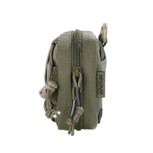 Excellent Elite Spanker Tactical Molle Edc Pouch With Shoulder Strap Adjustable Tactical Admin Pouch Compact Utility Tool Bag Nylon Belt Waist Bag For Tactical Accessories(Rgn) Ranger Green #TOP6