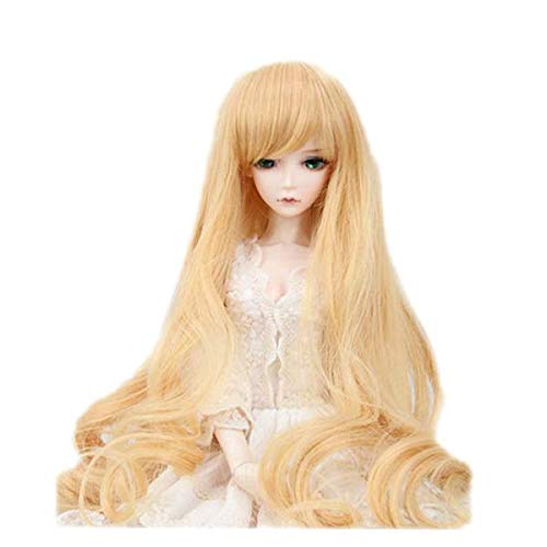 women lady gold Long curly hair on the doll LMF-WF4061J