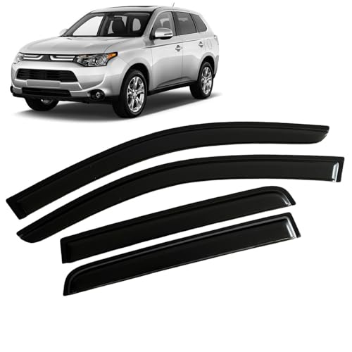AlbaEUC Deflectores de Viento Aire para Mitsubishi Outlander 2014-2020, Derivabrisas de Aire Cortavientos Protector Ventanas Laterales