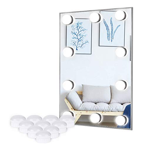Elinkume Hollywood-Stil LED Spiegelleuchte (Spiegellampe,Schminklicht),Schminktisch Spiegel Lichter Set für Kosmetikspiegel mit Dimmfunktion,Spiegel Nicht Inbegriffen