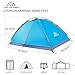 JELUCAMP 1/2 Person Dome Tents for Camping, Lightweight Portable Single Backpacking Tent, Small Easy Setup Outdoor Waterproof Camping Hiking Tent for Adults, 2 Person Tent, Blue