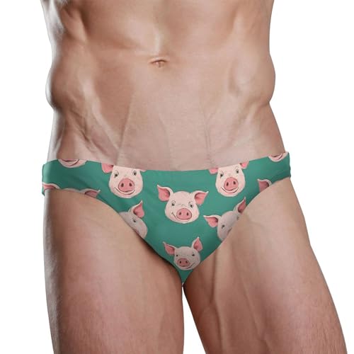 Pig Animal Swim Briefs for Men Swimsuit Bikini Swimwear S B04038512