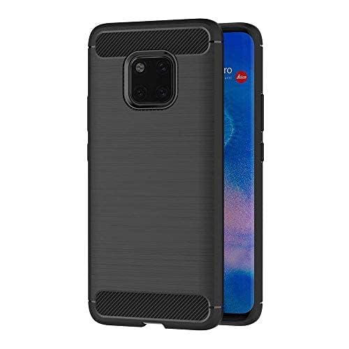 Image of Hybrid Carbon Fiber Back Case for Huawei Mate 20 Pro (Black)