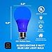 SLEEKLIGHTING Blue LED Light Bulb, A19 E26 Base Lightbulb -120 Volt - 3-Watt Energy Saving - Medium Base - UL-Listed LED Bulb - Lasts More Than 20,000 Hours Pack of 4