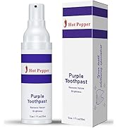 Hot Pepper Natural Purple Toothpaste for Teeth Whitening, Color Corrector Purple Toothpaste Brigh...