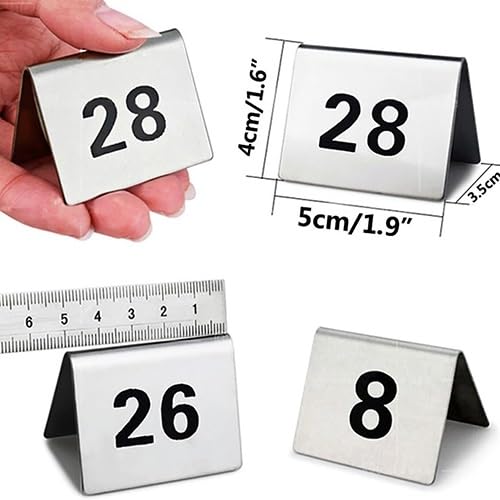 Numeri Da Tavolo In Acciaio Inossidabile, 1-100 Numeri Da Tavolo, 1,97 × 1,57 Pollici, Numeri Da Tavolo For Ristoranti, Bar, Matrimoni, Feste Di Compleanno(31 to 40)