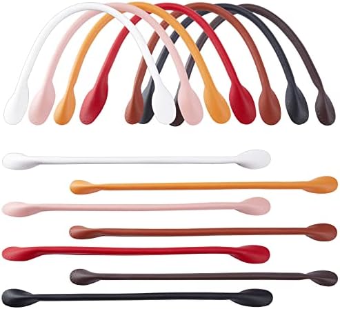 PandaHall 14pz 7 Colori Manici per Borsa in Pelle Corta 42 cm Borsa per Borsa in Pelle PU con Fori Terminali A Forma di Orecchio Borsa per Forniture per Borse all’Uncinetto Borsa Portafoglio Tote Bag