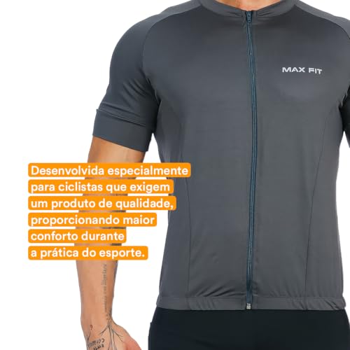 Camisa de ciclismo masculina Roupa Ciclismo de manga Curta zíper com bolsos (BR, Alfa, XXG, Regular,