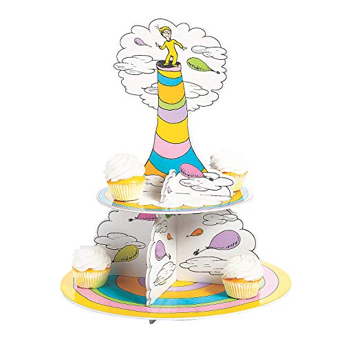 Oh, The Places You’ll Go! Cupcake Stand, 2 Tiered - Dr. Suess Party Supplies - 1 Piece