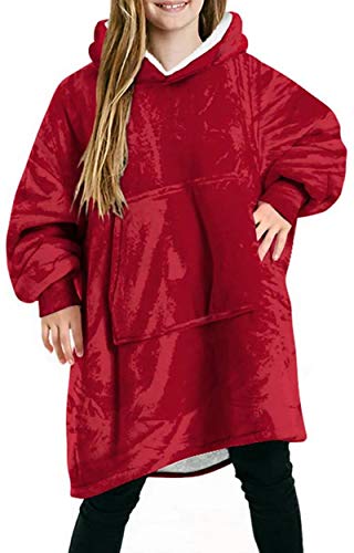 YLJYST Grande Couverture à Capuche, Couverture avec Chapeaux et Poches, Poignets élastiques Doux Chaud avec Capuchon de stockshash Pull, Hommes et Femmes Cover