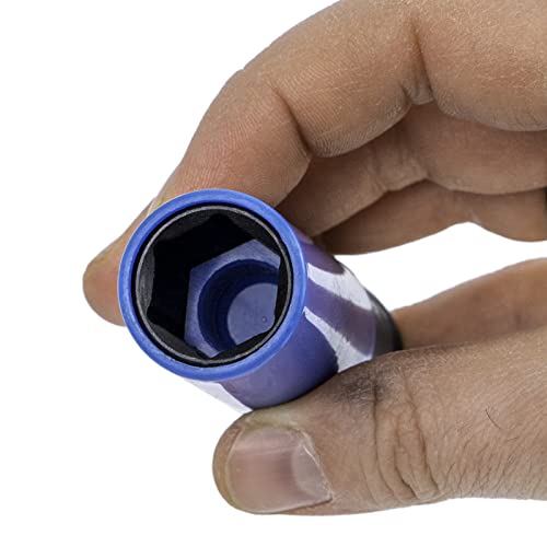 3 tlg. Schlagschrauber SET Nüsse SW17 / SW19 / SW21 mm Schoneinsätze 1/2 für Radschrauben & Radmuttern zum Schutz der Alufelgen CSE3-21