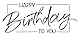 Rayher Stempel Holz Happy Birthday to you, 4 x 9 cm, Stempel Geburtstag, Holzstempel zum Gestalten von Karten, Umschlägen, Geschenken, Motivstempel, Butterer Stempel, 29245000