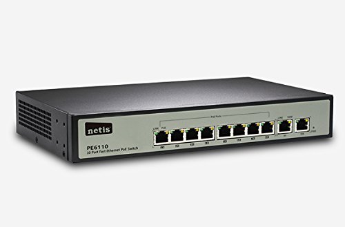 Netis P110C 8 Poe+2 Uplink 100M Standard Fast Ethernet Poe/ Poe+ Switch With Plug And Play | Ieee 802.3At/Af Compliant Powered Devices (Pds) With Auto Mdi/Mdix Function | Poe Power Budget Of 120 W #TOP1