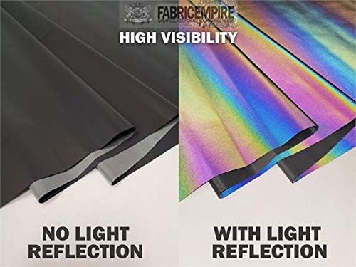 Miniatura 2 de Tela reflectante ligera para deportes y seguridad, de alta visibilidad, 55 pulgadas de ancho, se vende por yarda (no elástica, arcoíris)