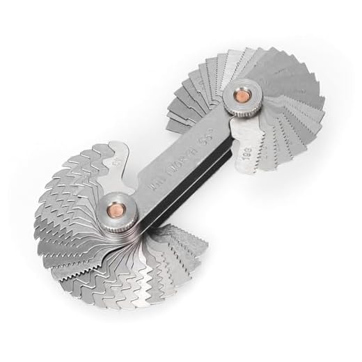Thread Gauge Whitworth 55 Degree & Metric 60 Degree Metric & Imperial Screw Gauge SAE Thread Pitch Gauge Whith Locking Devices for Industrial Measurement Garage Workshop Plumbing