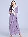 LOCIIXAT Womens Winter Soft Fuzzy Housecoat Sherpa Plush Fleece Robe with Hood, Violet M