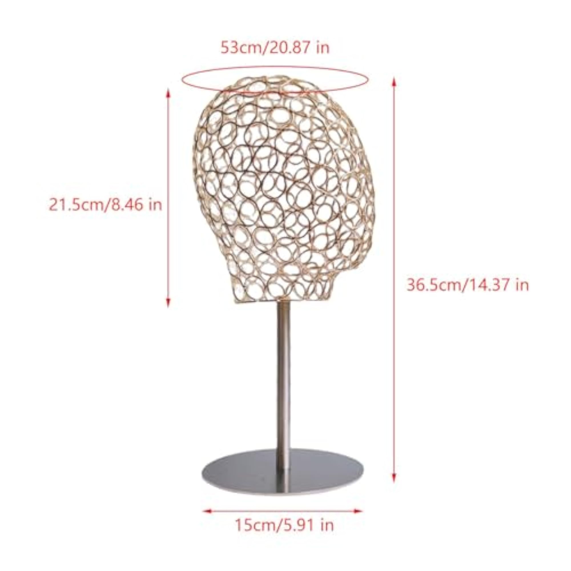 Wig Stand Salon Prop for Hairdresser Training Display