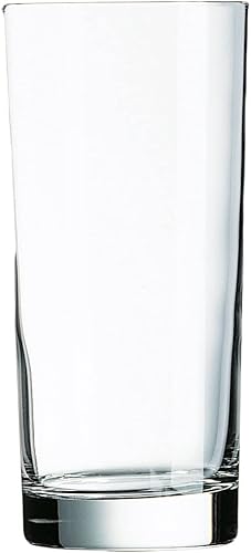 Arc Cardinal Precision - Vaso para bebidas  té helado, con borde transparente, fabricado en Estados Unidos, 15.5 onzas, juego de 12