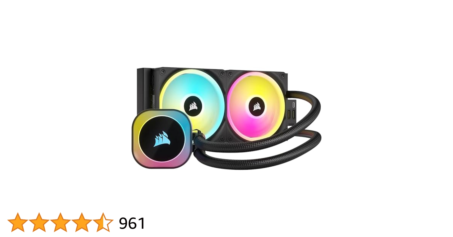 Amazon | CORSAIR iCUE LINK H100i RGB 240mmラジエーター搭載