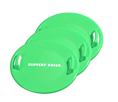 Slippery Racer Downhill Pro Saucer Disc Snow Sled - 3 PACK