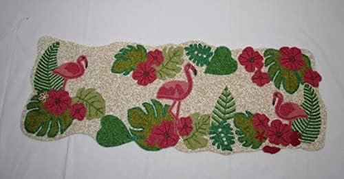 HM Creations Beaded Table Table Runner,Decorative Table Runner,Farmhouse Decor Table Runner,Rustic Bridal Shower Runner Rustic Bridal Shower for Tabletop Farmhouse Home and Kitchen