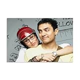 3 Idiots アーミル・カーン カリーナ・カプール 映画ポスター ポスター装飾絵画キャンバス壁アートリビングルーム寝室絵画壁アート写真プリント家の寝室の装飾 16x24inch(40x60cm) Unframe-style