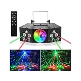 LAUCNPTY DJ Disco Ball Party Lights with DMX512 and Sound Activated, LED Stage Lighting Show Strobe Light for Parties Indoor Dance Wedding Karaoke Bar KTV Club Christmas Halloween Music Rave Lamp