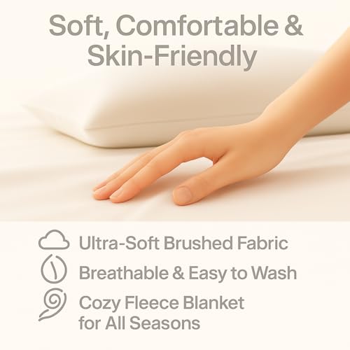Image of Care Bed Sheets Set 4 Pcs - 36 inchx80 inch Fitted Sheet, Flat Sheet, Pillowcase & Blanket - Twin XL Hospital Style Sheets for Home or Adjustable Beds(White)