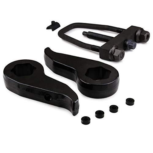 Street Dirt Track 3" Front Leveling Lift Kit - Adjustable Torsion Keys With Installation Tool And Shock Mount Spacers Fits 2011-2019 Chevy Silverado Gmc Sierra 2500Hd 3500Hd 2Wd 4Wd #TOP1