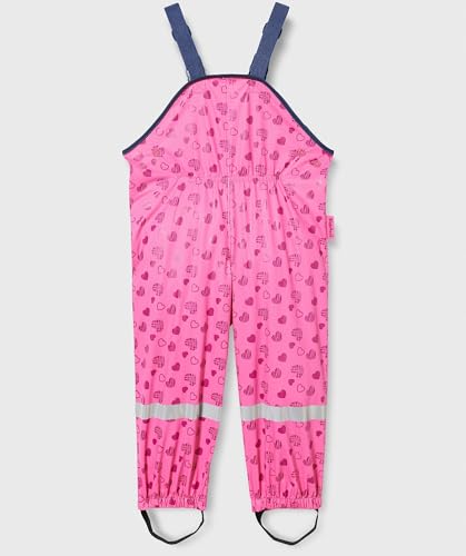 Playshoes Matschhose Regenlatzhose Ungefüttert Unisex Kinder Wind- und wasserdichte Regenhose Regenbekleidung, Herzchen, 116