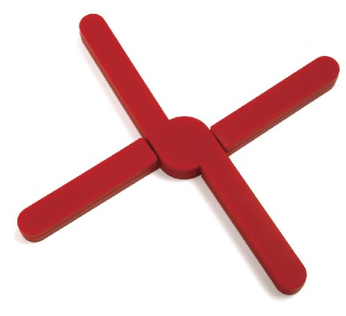Norpro Silicone Expanding Trivet, Red, 1.5in/4cm to 8.5in/21.5cm, As Shown