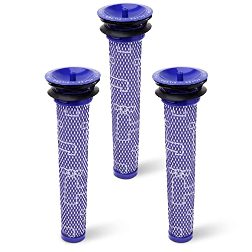 Extolife 3 Pack Filter Replacements Pre Filters for V6, V7, V8, DC58, DC59 Vacuum. Replaces Part # 965661-01