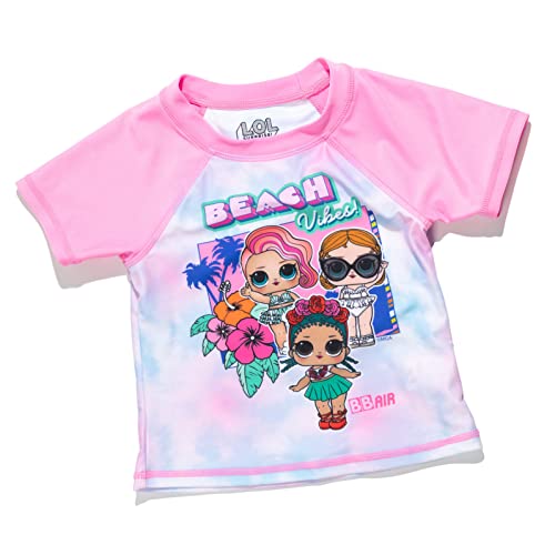 L.O.L. Surprise! Coconut Q.T. Dawn Surfer Babe Girls Rash Guard and Swim Shorts Little Kid to Big Kid3