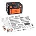 VEVOR Mechanics Tool Set and Socket Set, 450 Pcs, 1/4, 3/8 and 1/2 inch Drive Deep and Standard Sockets, SAE Metric Mechanic Tool Kit with Bits, Wrenches, Accessories, Storage Case with Orange Drawer
