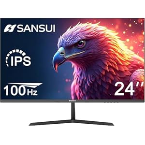 SANSUI 24 inch Monitor, IPS Display...