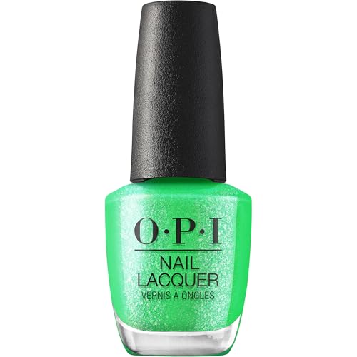 OPI Nail Lacquer Lime of My Life | Semi-Sheer Neon Lime Green with Silver Shimmer Chip Resistant Nail Polish | Trip to the Brite Side | Summer 2026 Collection