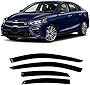 Smoke Tinted Tape-On Side Window Vent Visor Deflectors Rain Guards Compatible with Kia Forte 2019 2020 2021 2022 2023 EX FE GT LINE LXS