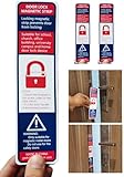 Lockdown Magnetic Strips Door Security Devices Thin Magnetic Strips School Office Emergency Easy Quick Lock Door Latch White Text Version (2)