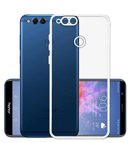 Image of COVERBLACK Soft Rubber Silicon Clear Back Cover Compatible Model for Huawei Honor 7X - Transparent