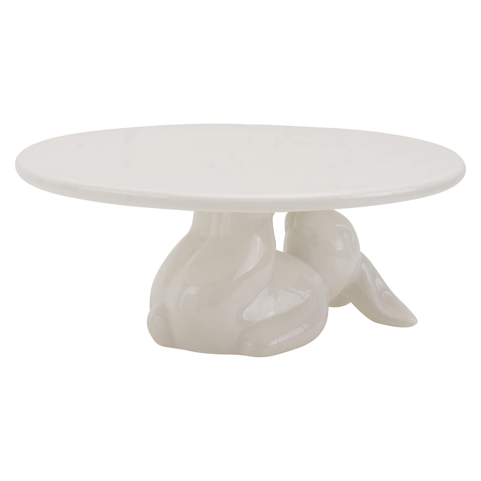 UPKOCH Cupcake Stand Ceramic Bunny Cake Dish Rabbit Dessert Plate Cake Display Stand for Home Party