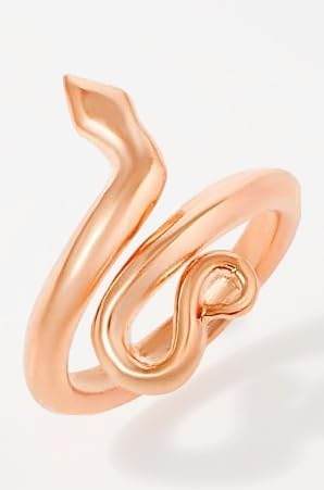 Cobra Snake Ring | Stylish Retro Long Spiral Snake Serpent Antique Opening Unisex Finger Rings/Steampunk Snake Animal Ring for Men & Women