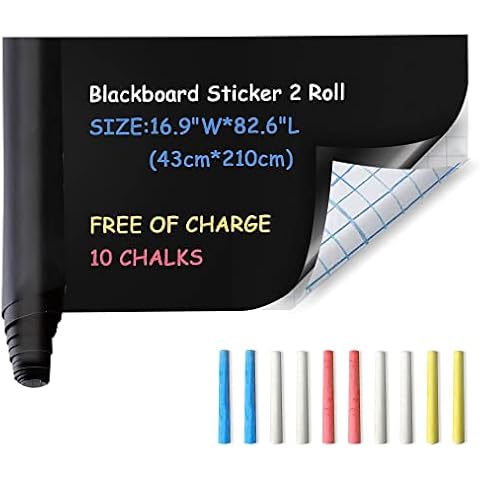 Ezigoo Removable Chalkboard Sticker with Chalk Cover