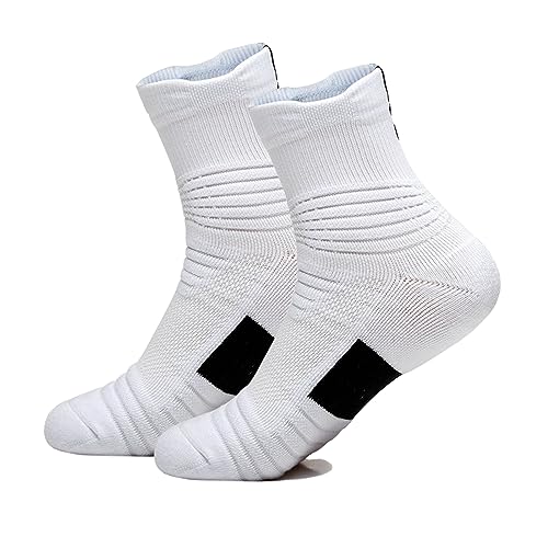 Image of Basketball Socks Compression Cushion Thick Cycling Socks Athletic Crew Socks for Men Women Boys