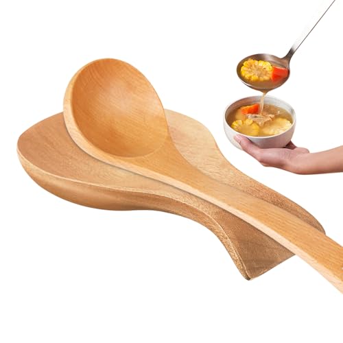 Dewireaey Soporte para cucharas de madera, soporte para cucharas de cocina de madera, estilo rústico, decoración de cocina, para casa, restaurante, cocina, barbacoa, picnic, camping, jardín al aire