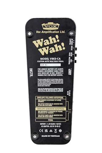 Vox V863-CA Semi-Auto Wah Pedal for Electric Guitar, Brown - Image 3