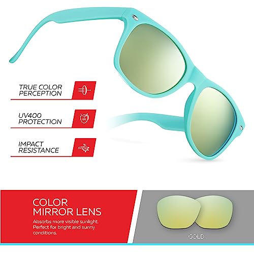 Image of Retro Rewind Kids Sunglasses for Boys Girls Age 3-12 - Shatterproof UV400 Toddler Children Sun Glasses