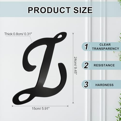 Letras de espejo acrílico 3D de 22.86 cm autoadhesivas uxcell para decoración de pared 3