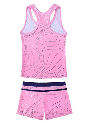 Image of JerrisApparel Little Girls' Summer Two Piece Boyshort Tankini Kids Swimsuit