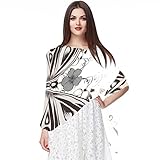 Bufanda de gasa ligera, suave, transparente, larga, para todas las estaciones, estilo bohemio, dibujando a mano, mariposas, Varios colores