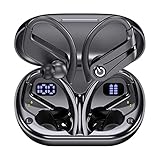 Auriculares Inalambricos Deportivos, Auriculares Bluetooth 5.3 con Gancho, 60H HIFI Estéreo Cascos Inalambricos Bluetooth, Carga Rápida Type-C,...
